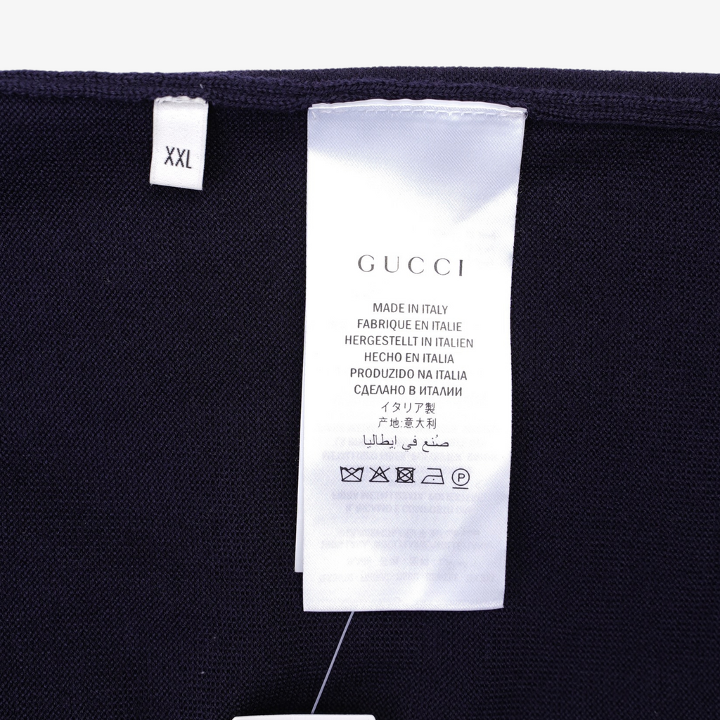 Gucci Mens Wool Bee Jumper Navy UK XXL