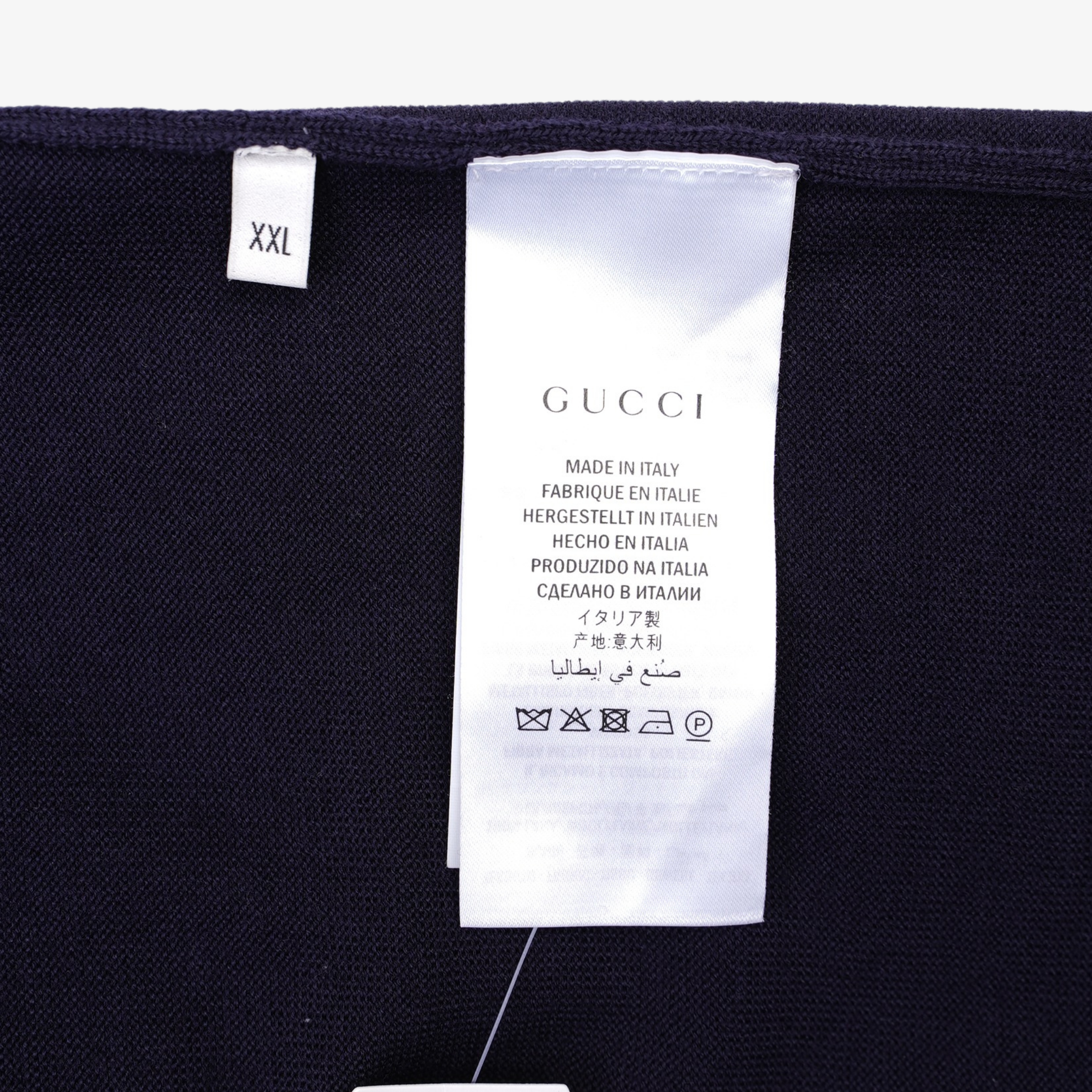 Gucci Mens Wool Bee Jumper Navy UK XXL