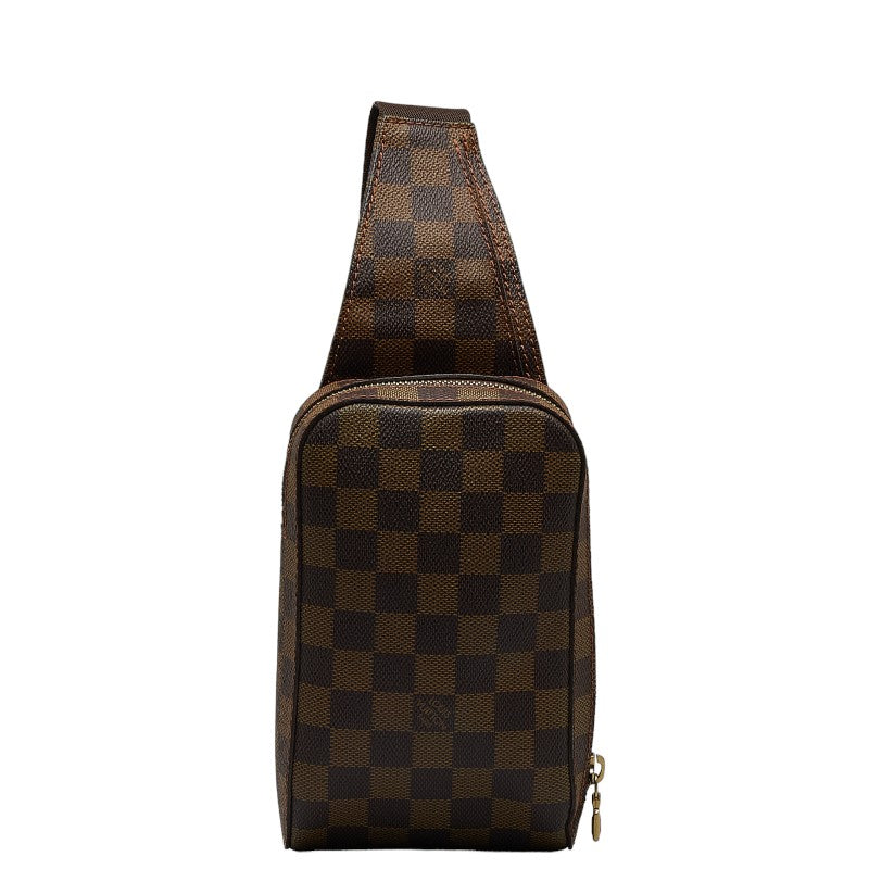 Louis Vuitton Damière Geronimous Body Bag West Bag N51994 Brown PVC Leather Men LOUIS VUITTON