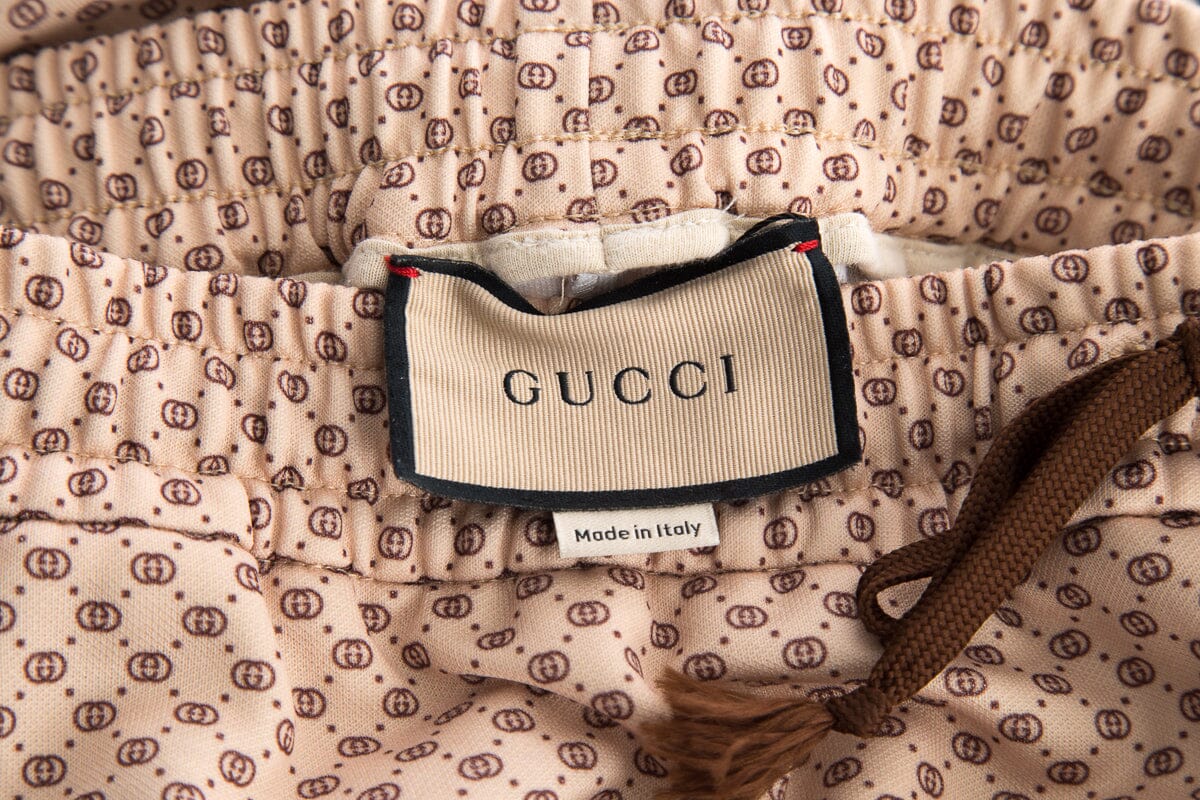Gucci Monogram Web Stripe Detail Joggers SZ XL