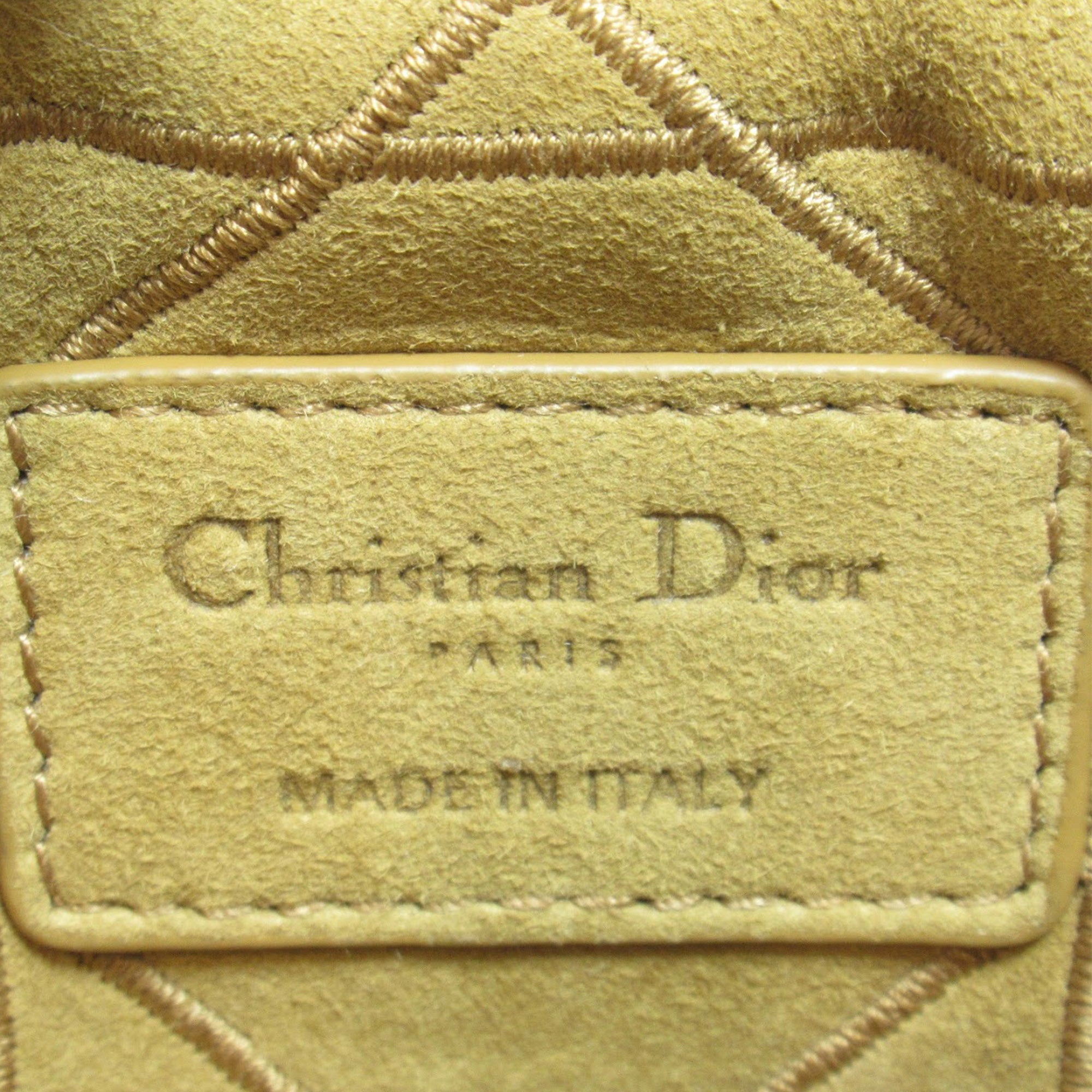 DIOR Medium Cannage Shearling Caro Shoulder Bag