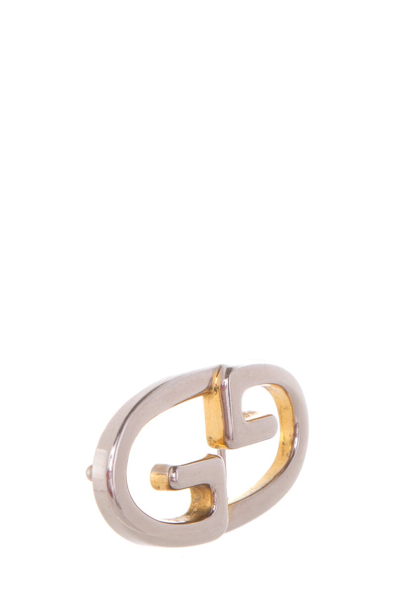 Gucci Vintage GG Gold & Silver Belt Buckle
