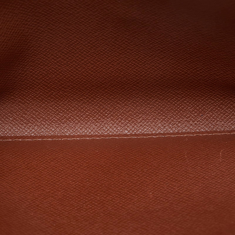 Louis Vuitton Monogram  Port Monet Credit Long Wallet M61725 Brown PVC Leather  Louis Vuitton