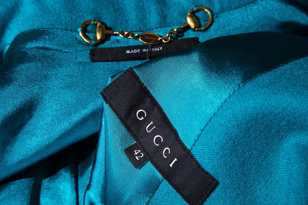 Gucci Teal Wool Blazer SZ 42