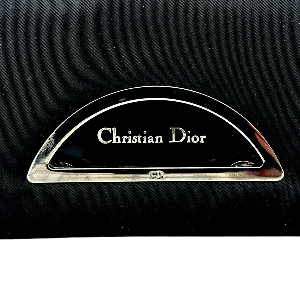 Christian Dior Nylon Malice Baguette Black Clutch