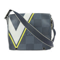 Louis Vuitton Navy Leather District shopper bag