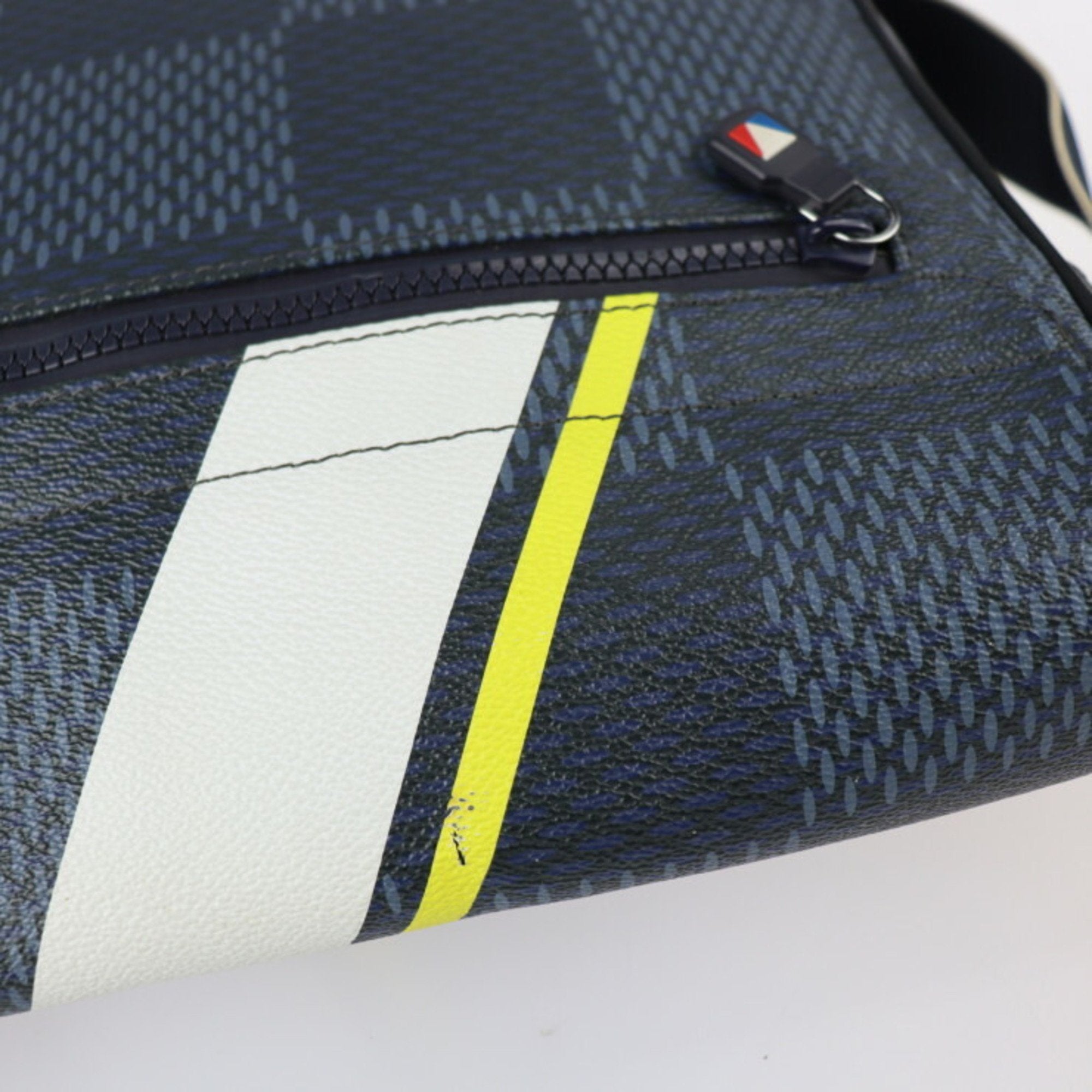 Louis Vuitton Navy Leather District shopper bag