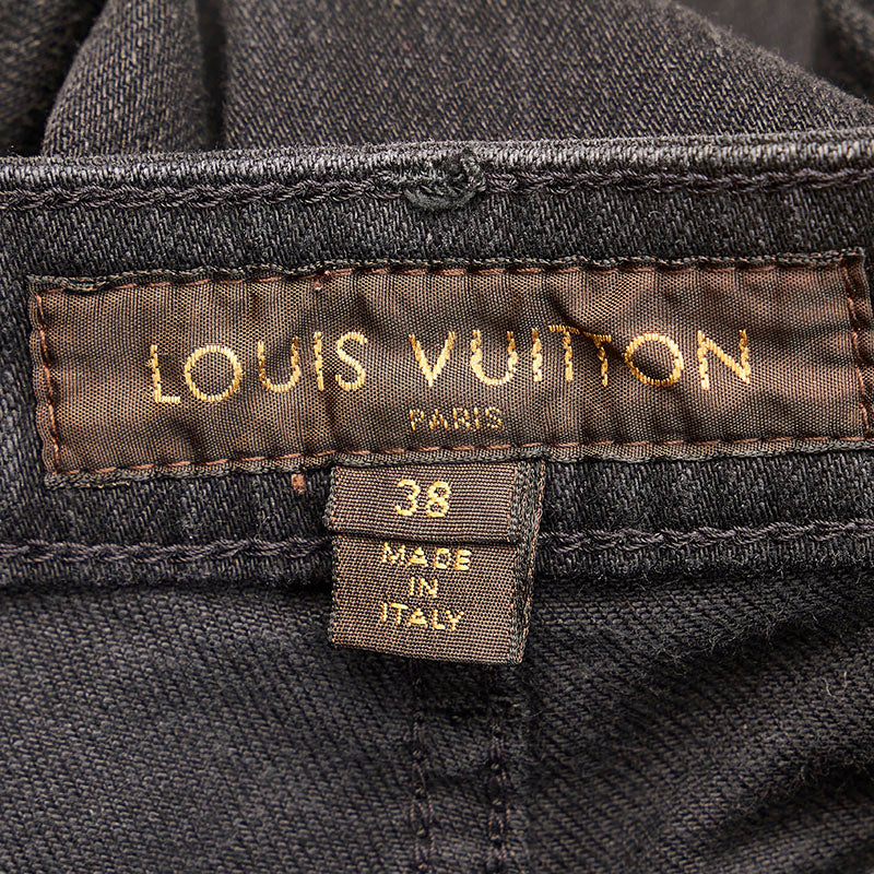 Louis Vuitton Louis Vuitton Denim Pants Cotton/Polyurethane Black