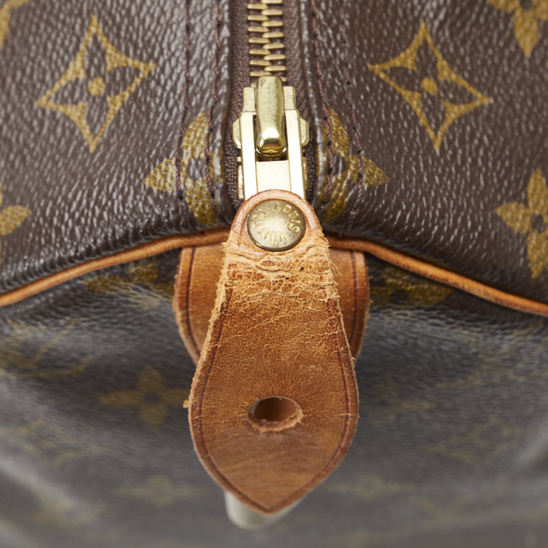 Louis Vuitton Monogram Speed 30 Handbag M41526 Brown PVC Leather Lady Louis Vuitton
