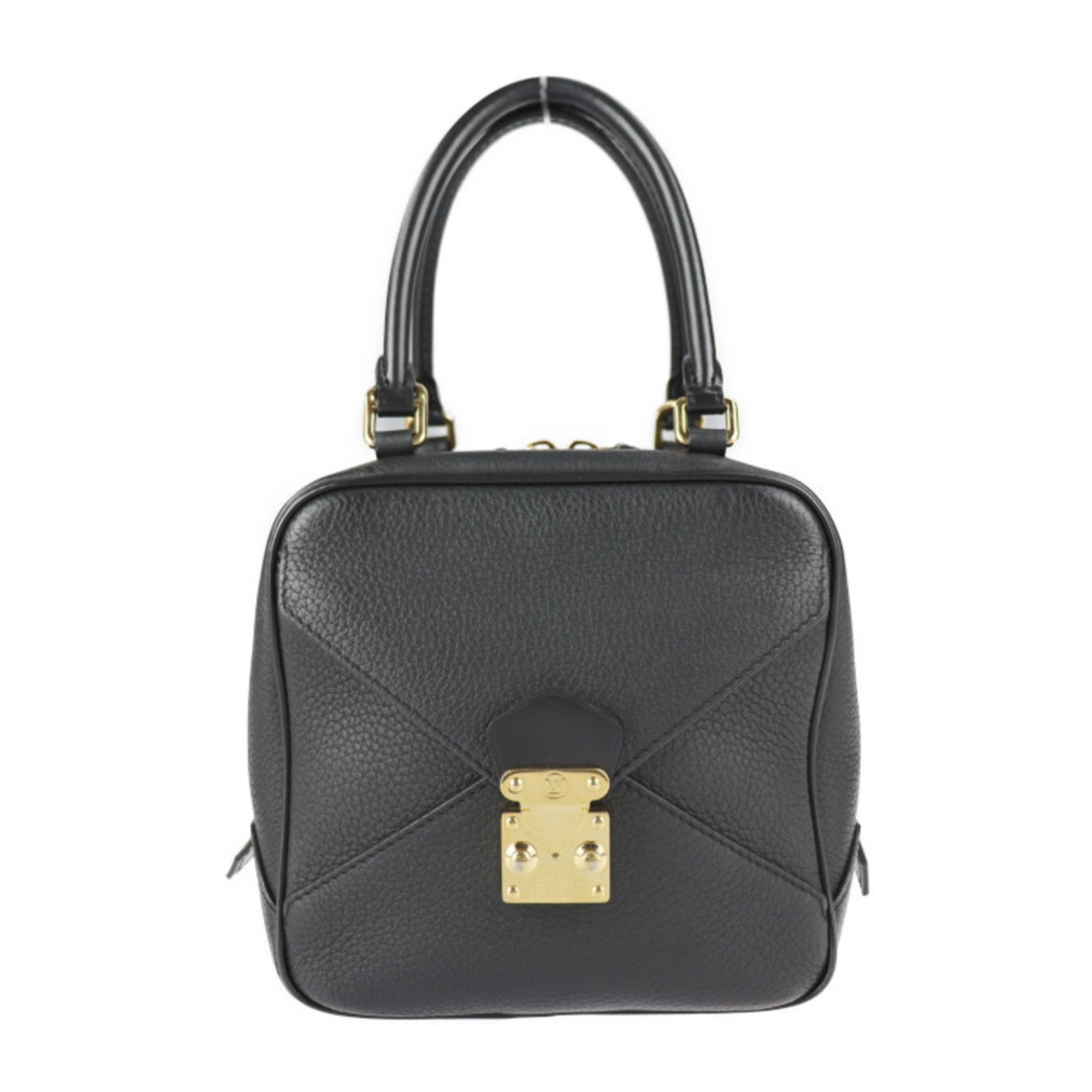 Louis Vuitton Black Leather Square bag handbag bag
