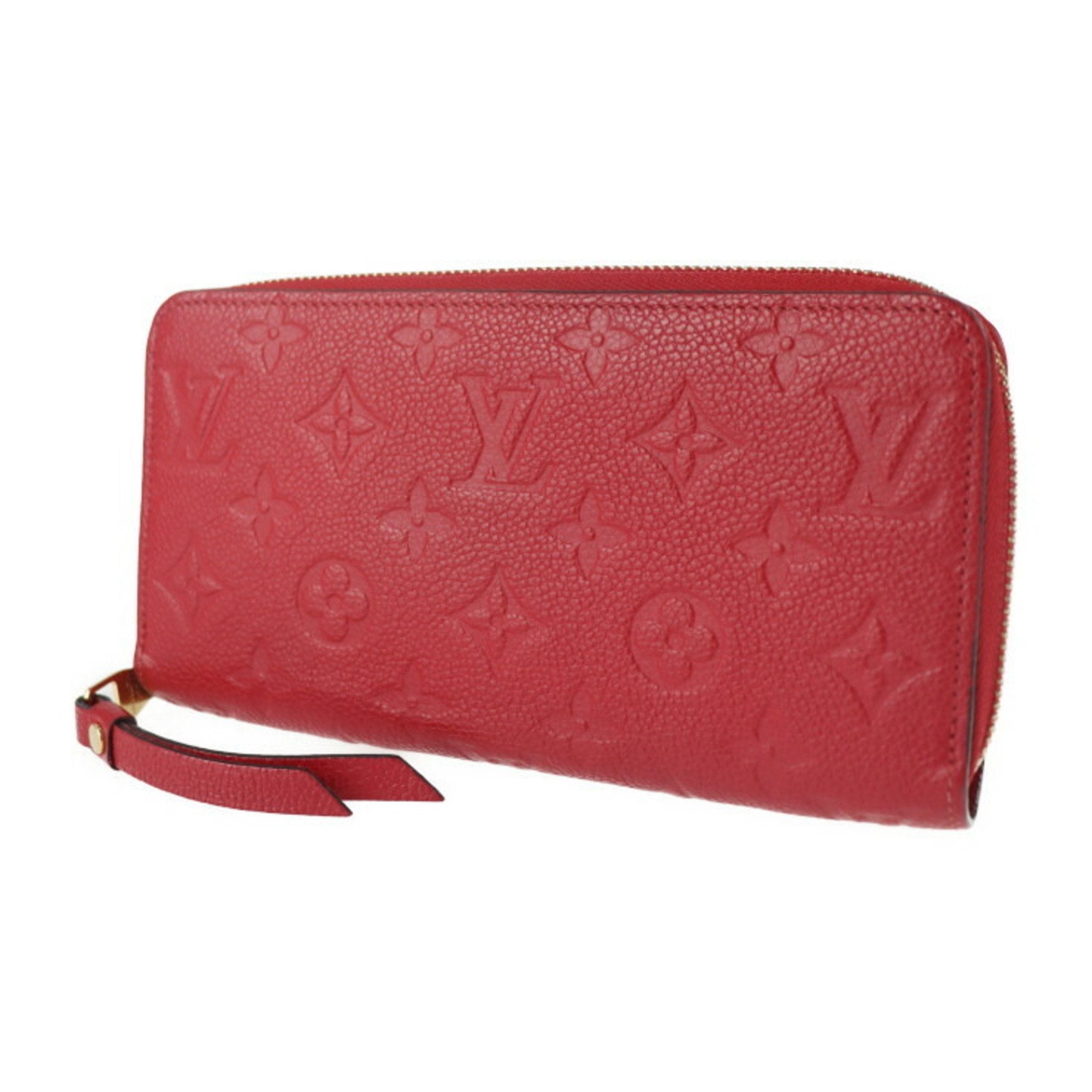 Louis Vuitton Red Leather Zippy wallet wallet accessories