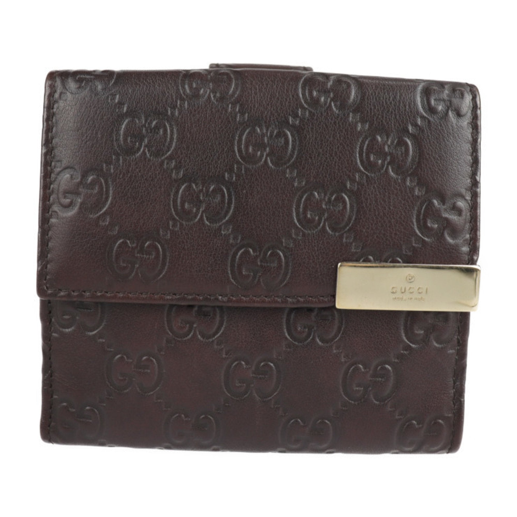 Gucci Brown Leather Guccissima wallet accessories