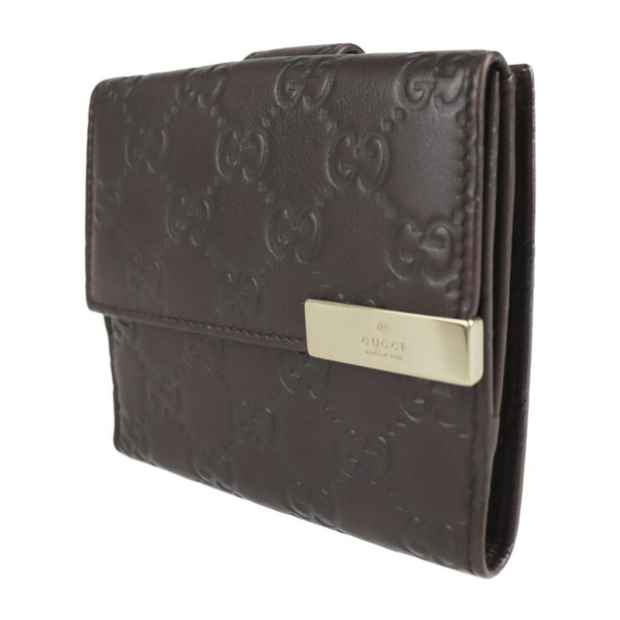 Gucci Brown Leather Guccissima wallet accessories