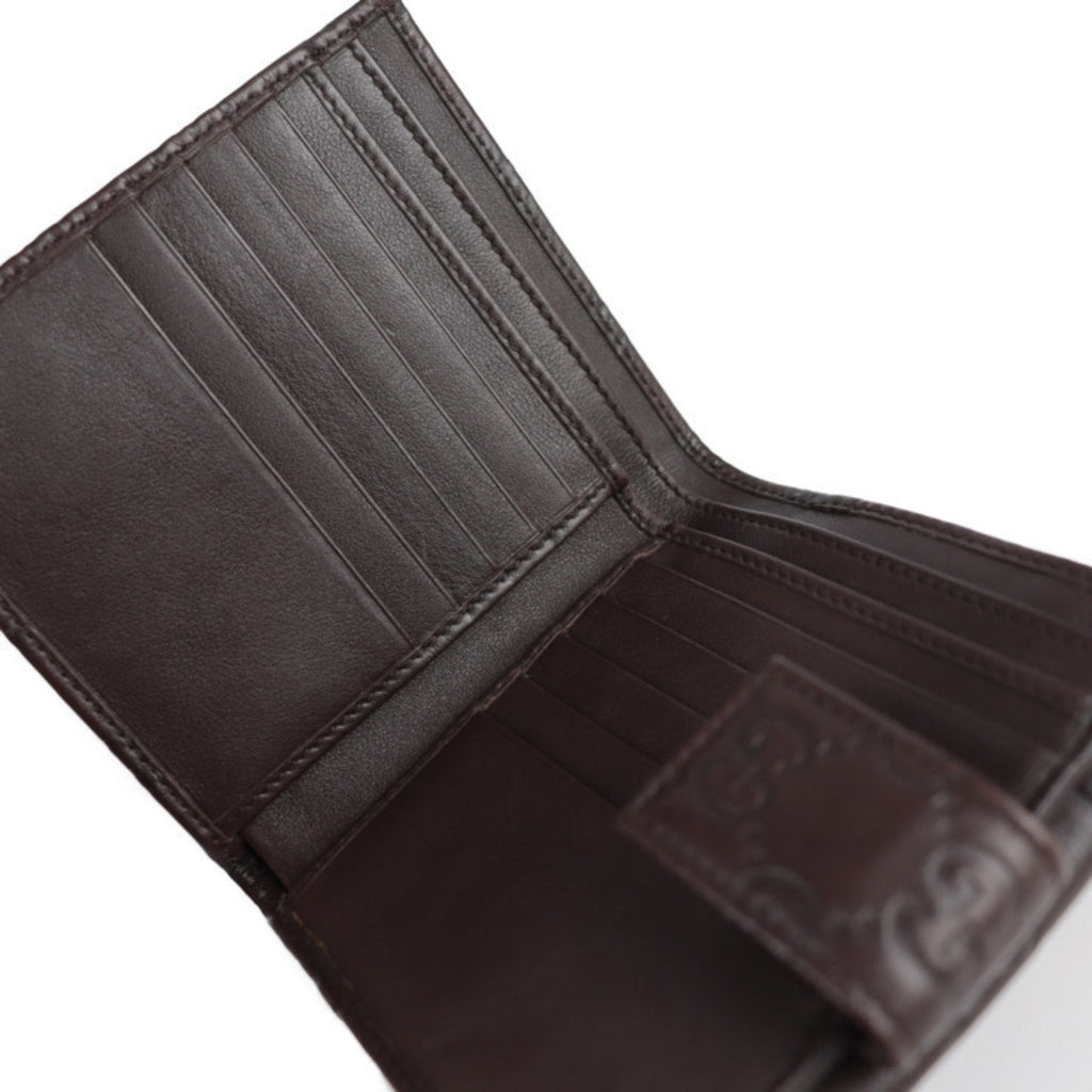 Gucci Brown Leather Guccissima wallet accessories