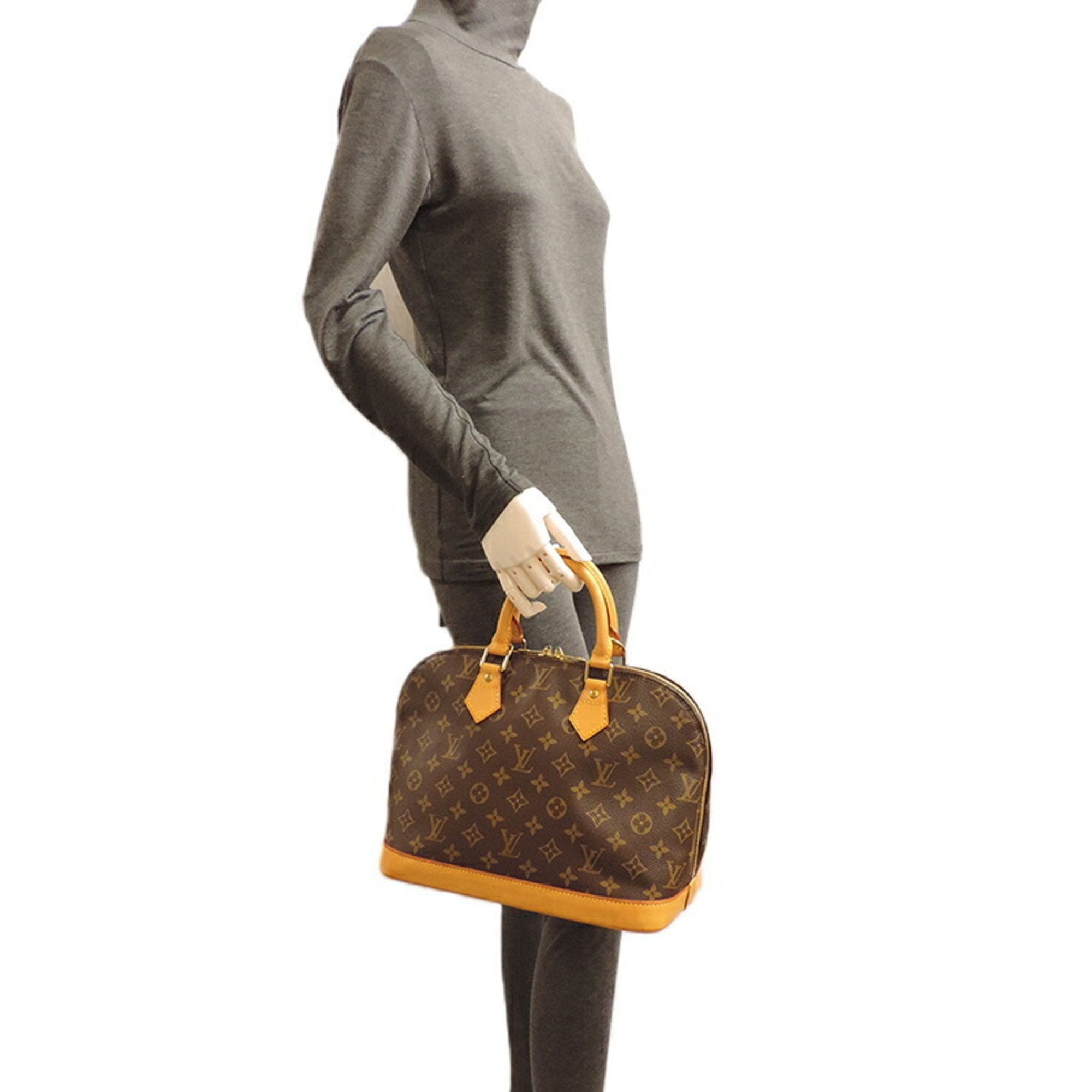 Louis Vuitton Brown Canvas Alma handbag bag
