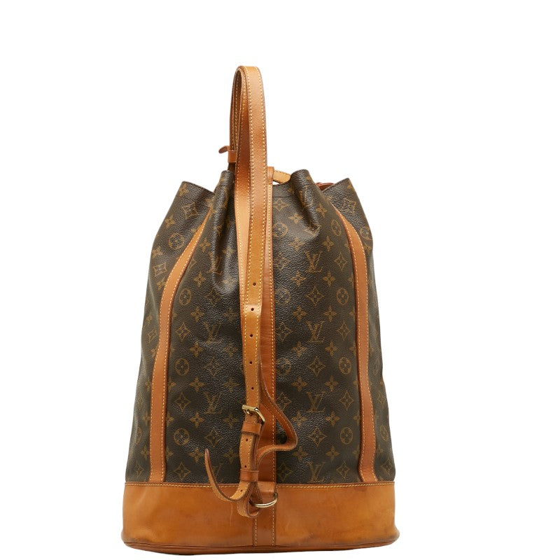 Louis Vuitton Monogram Landnet GM Shoulder Bag M42244 Brown PVC Leather Lady Louis Vuitton