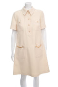 Gucci Beige Short Sleeve Dress SZ 40 NWT