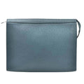 Louis Vuitton Blue Leather Pochette voyage clutch bag
