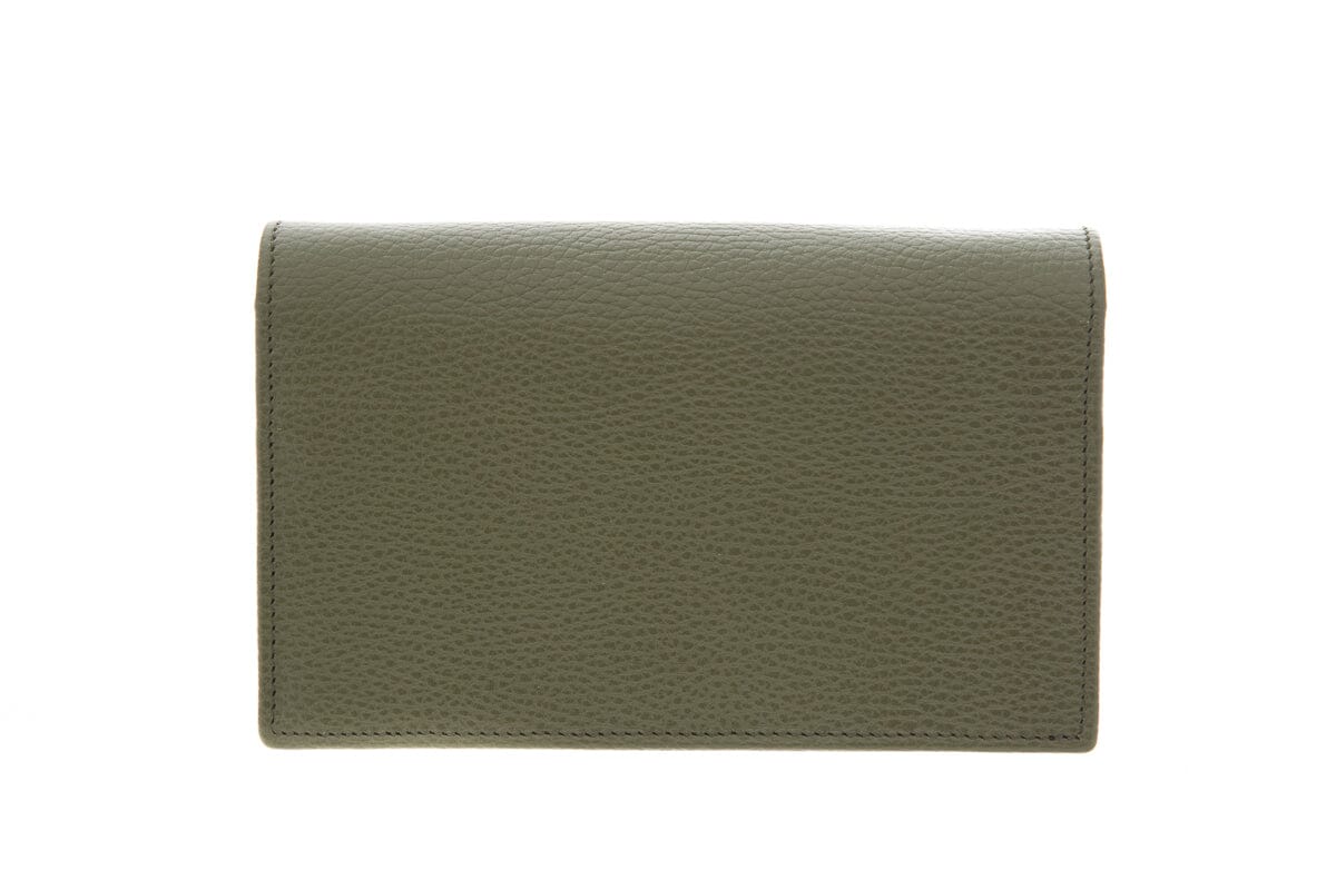 Gucci Green Leather Wallet on Chain Cross-Body