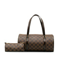 Louis Vuitton Damière Papillon 30 Handbag N41210 Eve Brown PVC Leather  Louis Vuitton