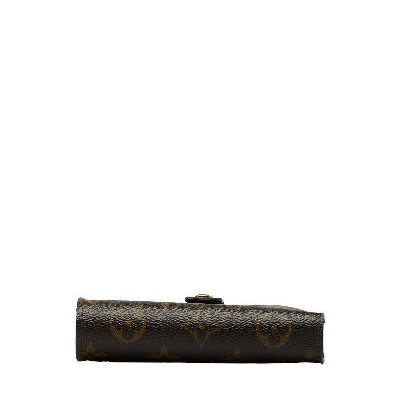 Louis Vuitton Monogram Vienna Double Folded Wallet M61663 Brown PVC Leather  Louis Vuitton