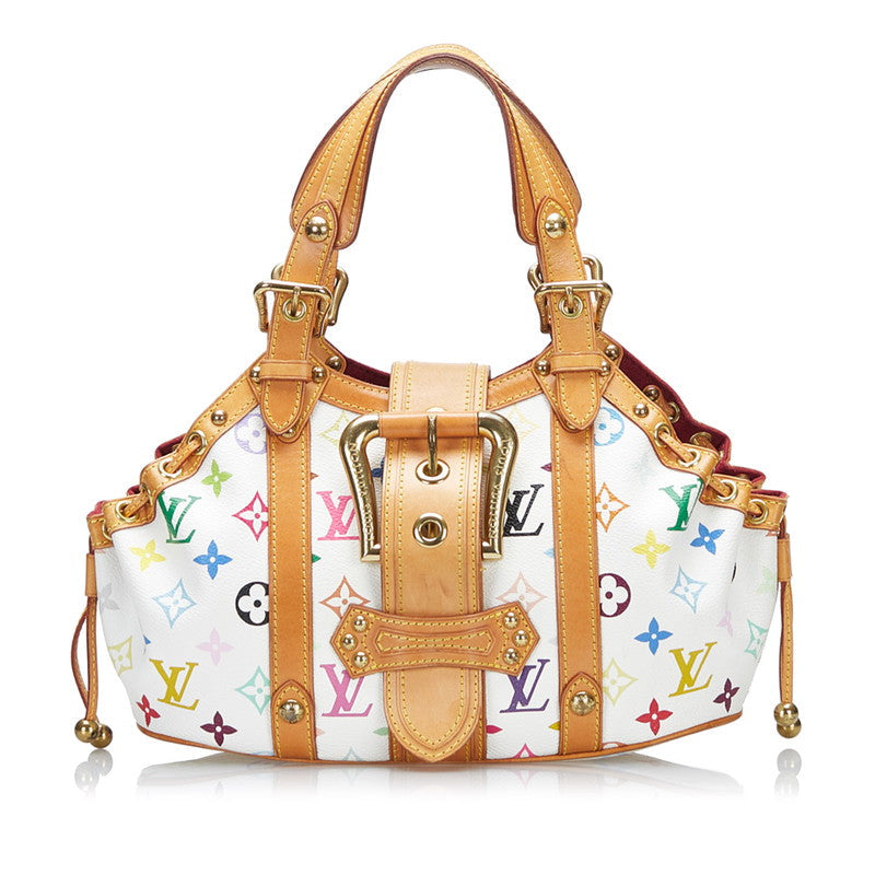 Louis Vuitton White Canvas Theda handbag bag