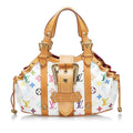 Louis Vuitton White Canvas Theda handbag bag