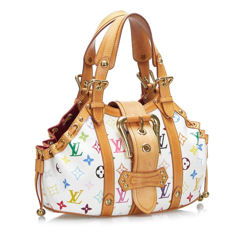 Louis Vuitton White Canvas Theda handbag bag