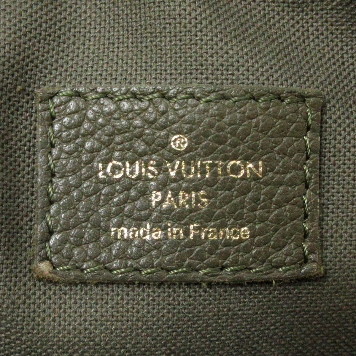 Louis Vuitton Khaki Leather Vosges handbag bag