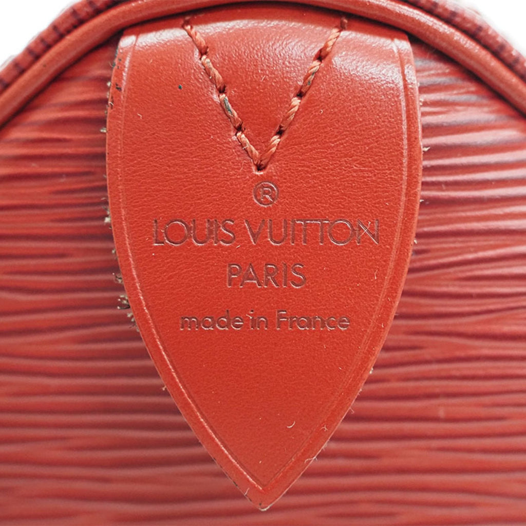 Louis Vuitton Red Leather Speedy 30 handbag bag