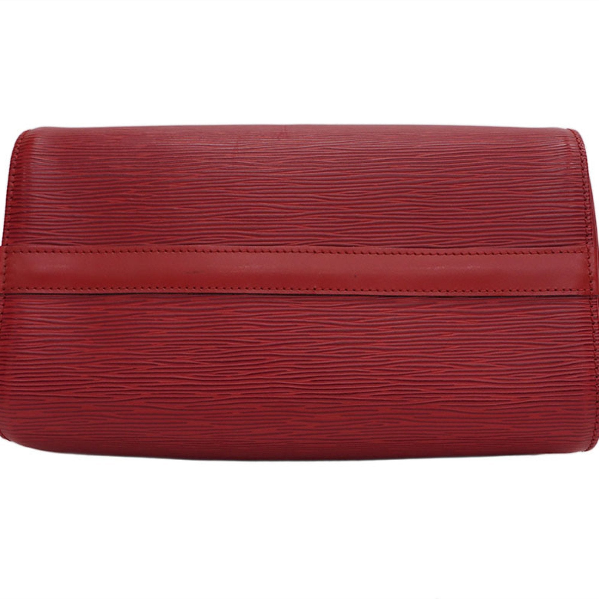 Louis Vuitton Red Leather Speedy 30 handbag bag