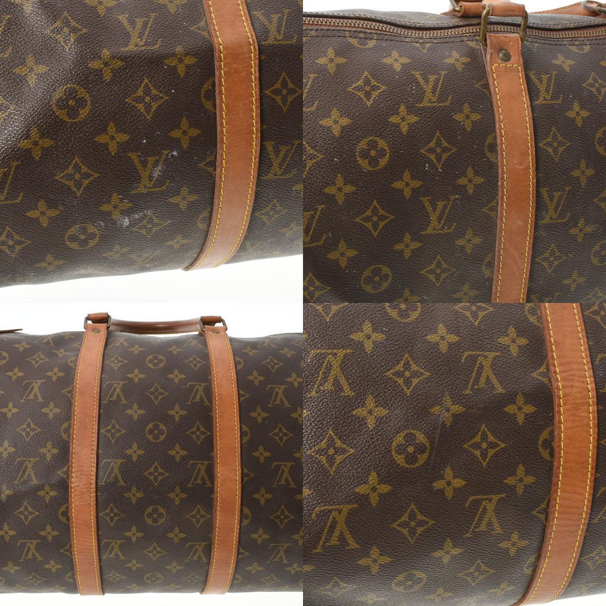 Louis Vuitton Brown Canvas Keepall 50 travel bag