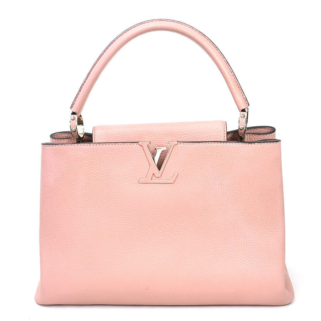 Louis Vuitton Pink Leather Capucines handbag bag