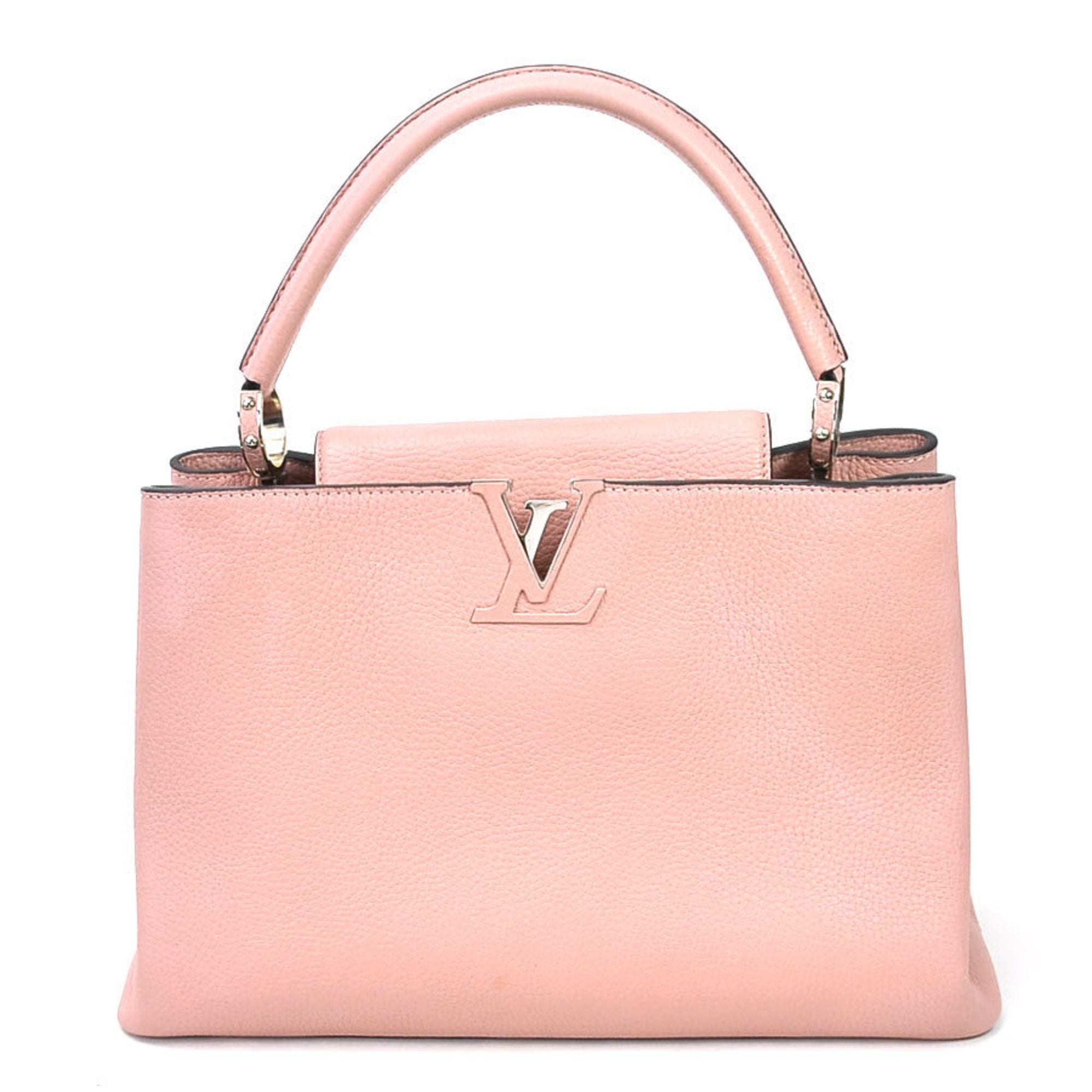 Louis Vuitton Pink Leather Capucines handbag bag