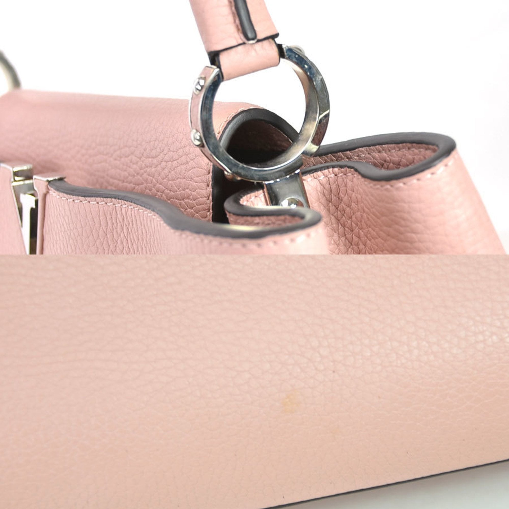 Louis Vuitton Pink Leather Capucines handbag bag