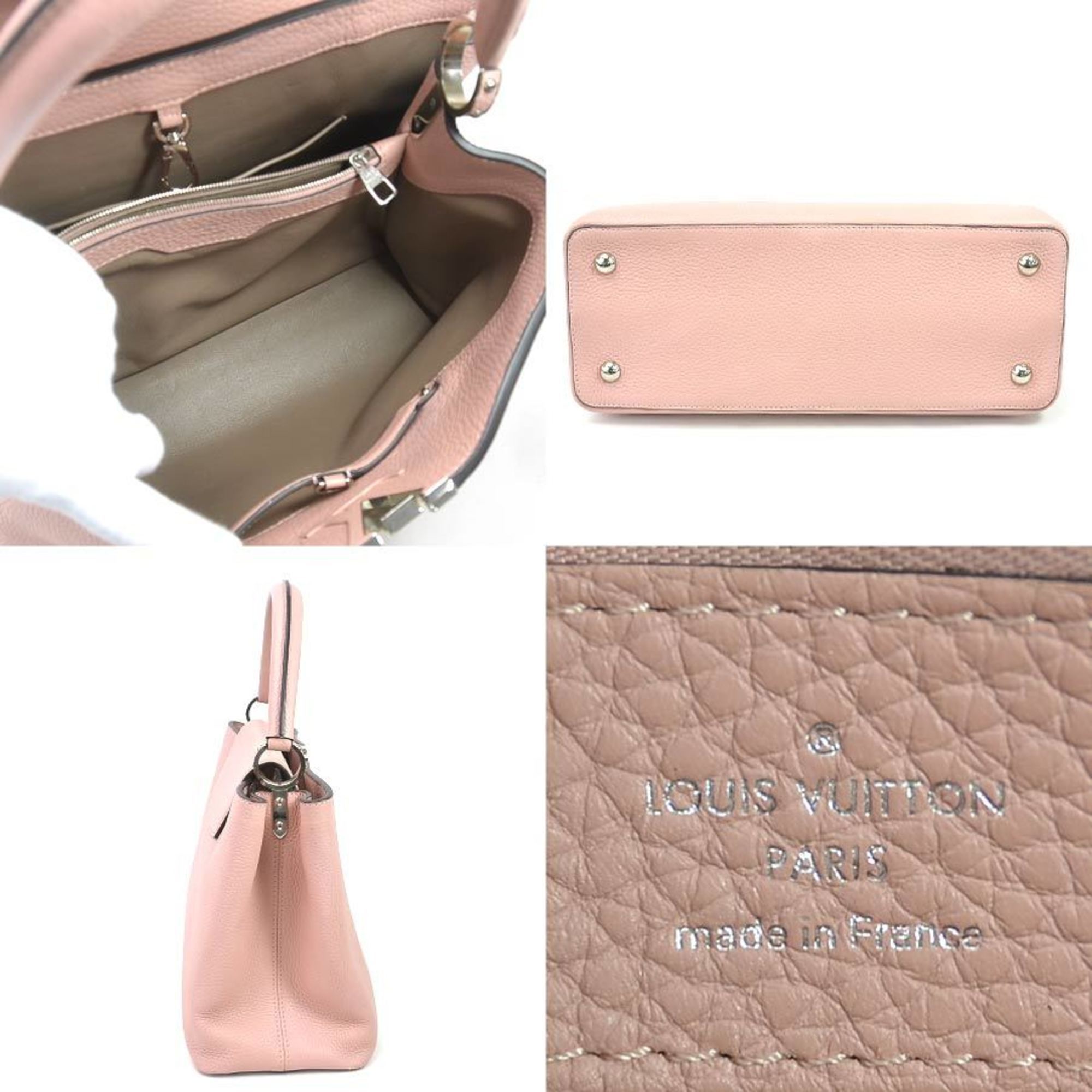 Louis Vuitton Pink Leather Capucines handbag bag