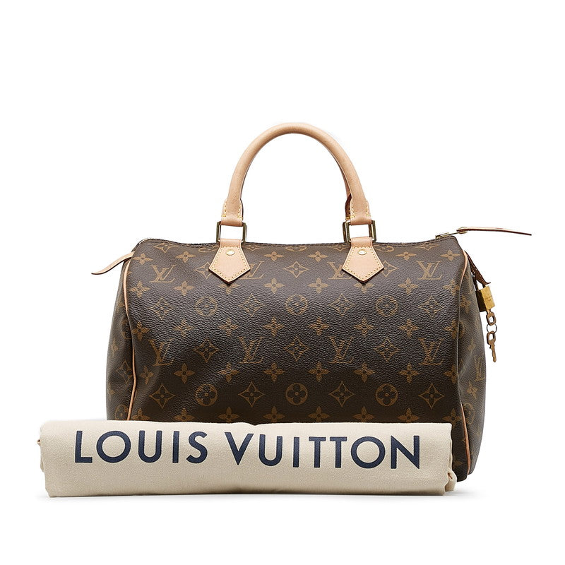 Louis Vuitton Monogram Speed 30 Handbag Mini Boston Bag M41108 Brown PVC Leather Lady Louis Vuitton