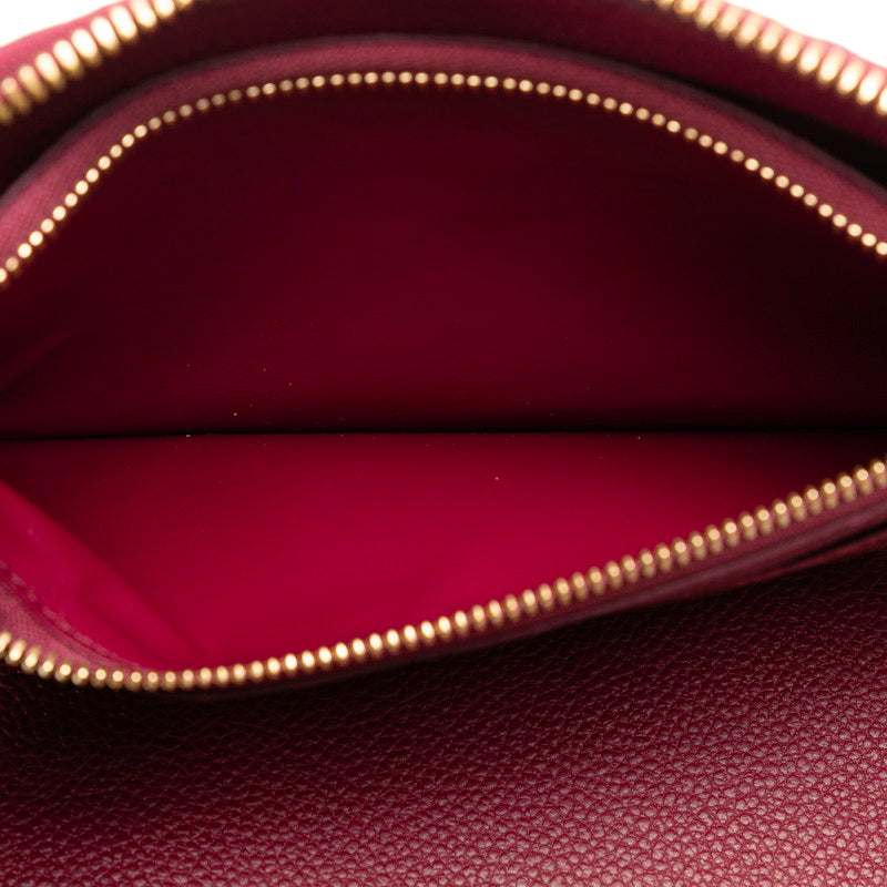 Louis Vuitton Round Zip Long Wallet M60359 Bordeaux Red Ladies