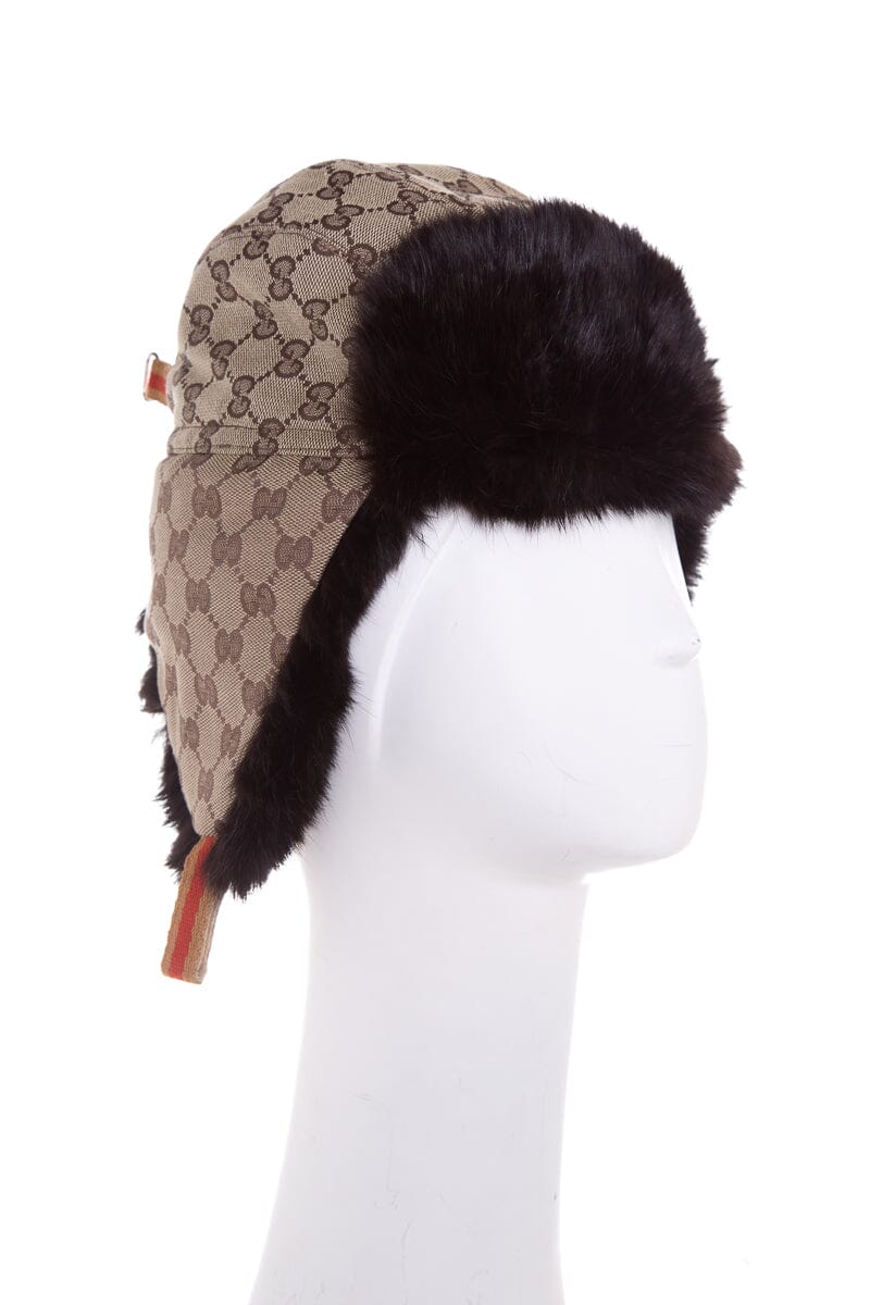 Gucci Vintage GG Fur Lined Hat