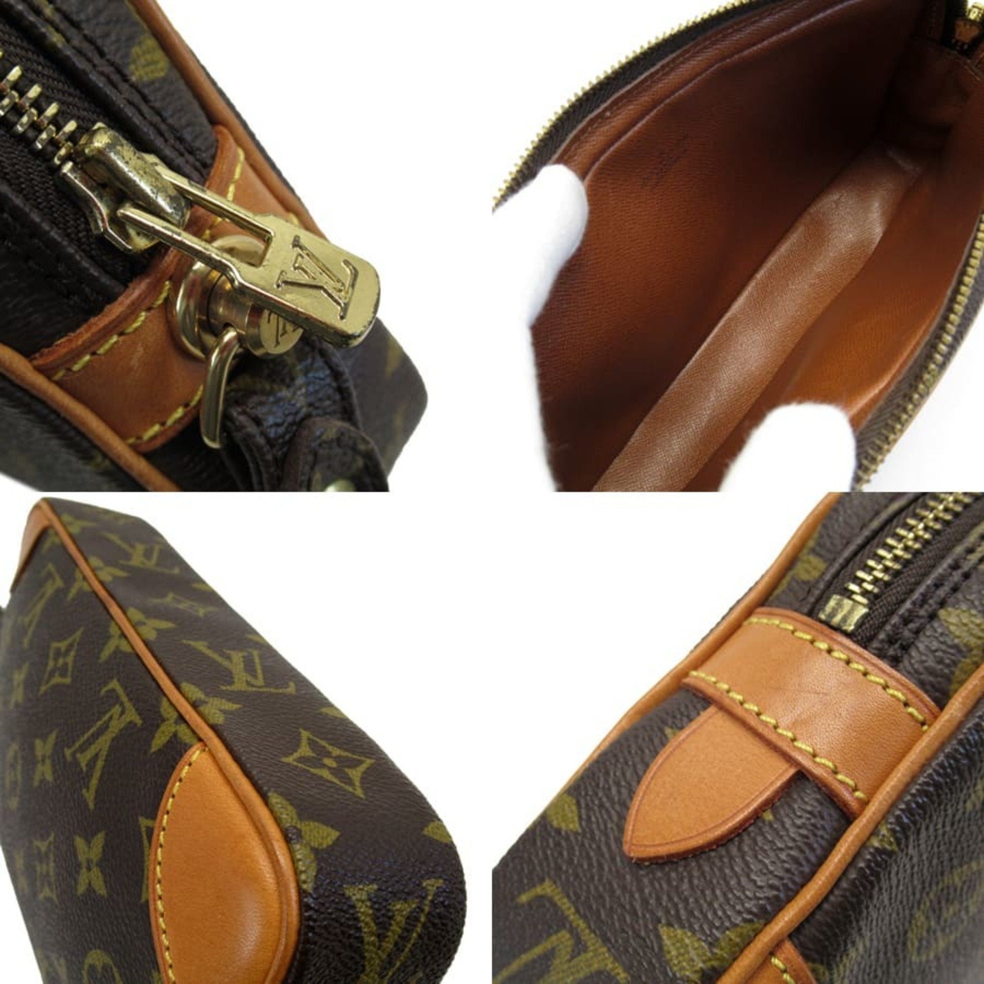Louis Vuitton Brown Canvas Marly clutch bag