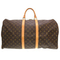 Louis Vuitton Brown Canvas Keepall 55 travel bag
