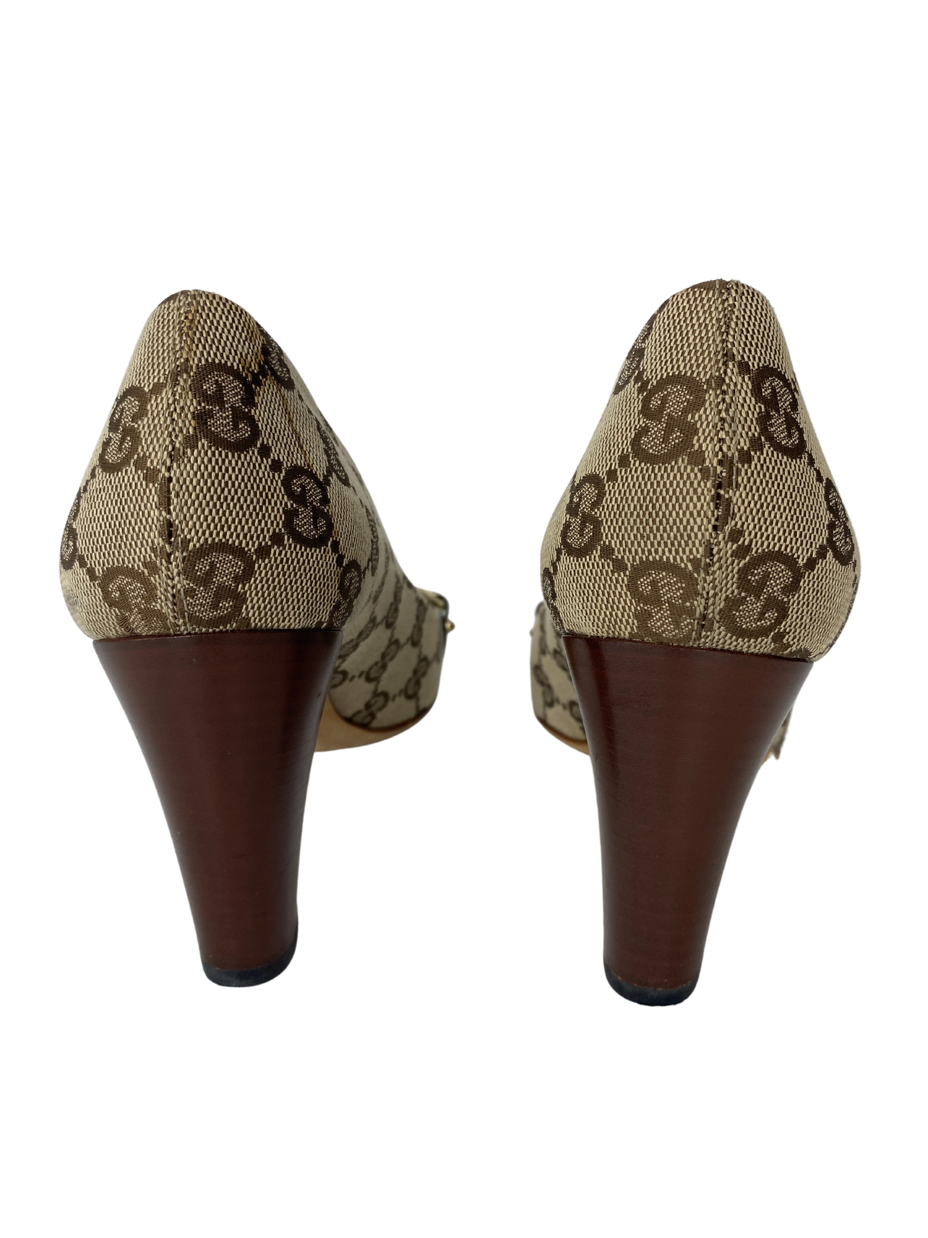 Vintage Gucci Monogram Canvas Pumps |US6|IT36|