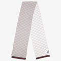 Gucci Womens GG Scarf Grey / White 23x180cm