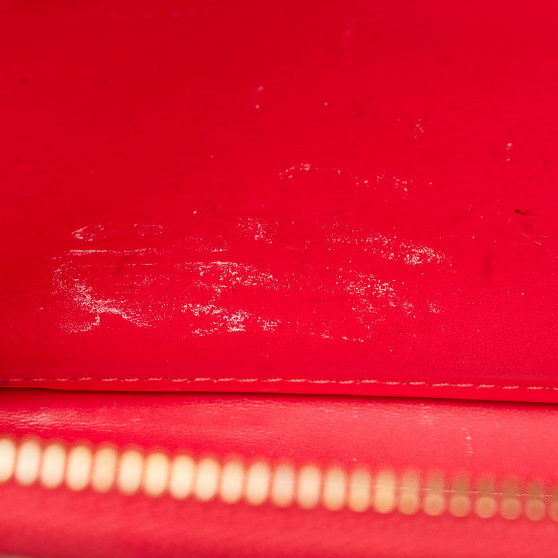 Louis Vuitton Monograms Verney Zippie Wallet Long Wallet M93058 Hot Pink Patent Leather  Louis Vuitton
