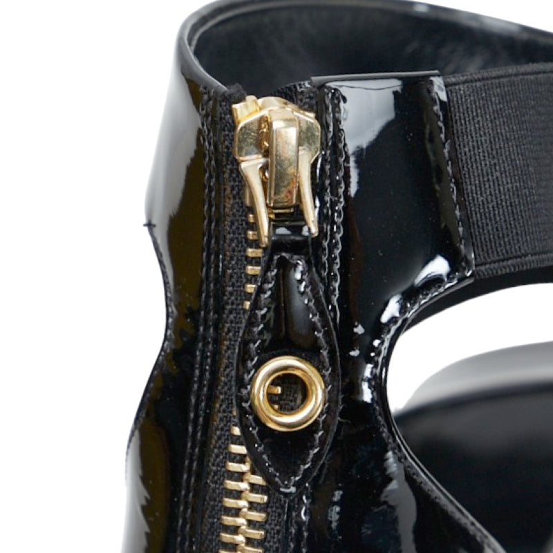Louis Vuitton Louis Vuitton Sandals Patent Laser/Nylon Black