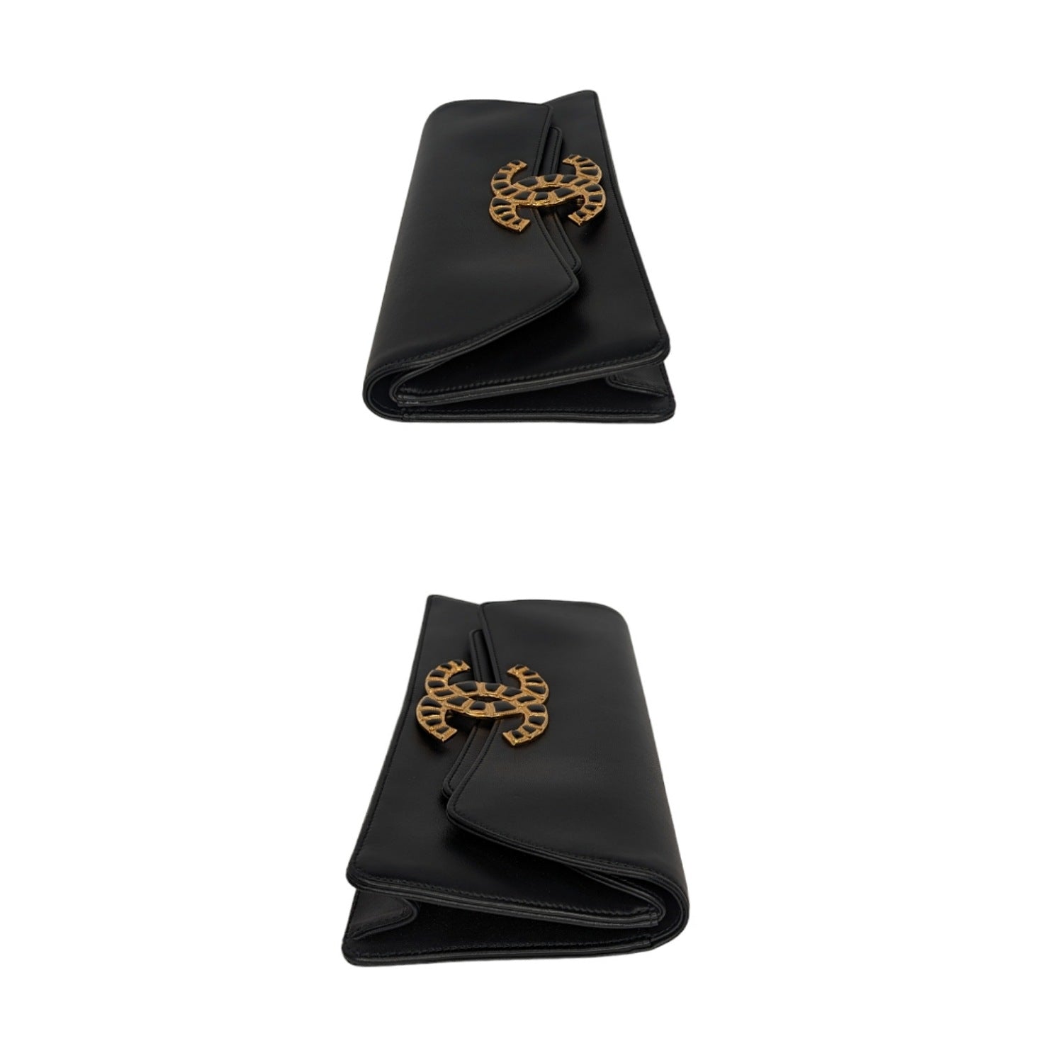 Chanel Black Lambskin Ancient Egypt Inspired Clutch