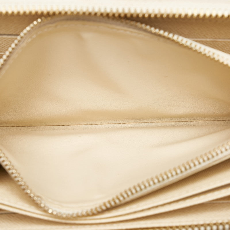 Louis Vuitton Long Zip Wallet in Damier Azur N63503 White