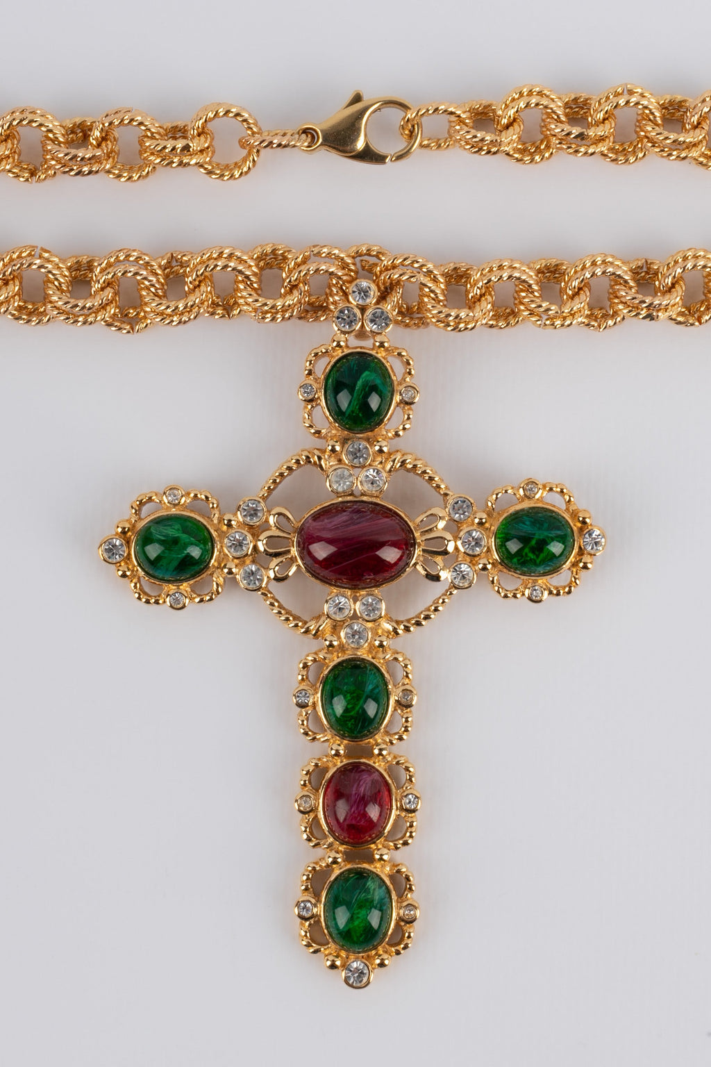 Collier croix Christian Dior