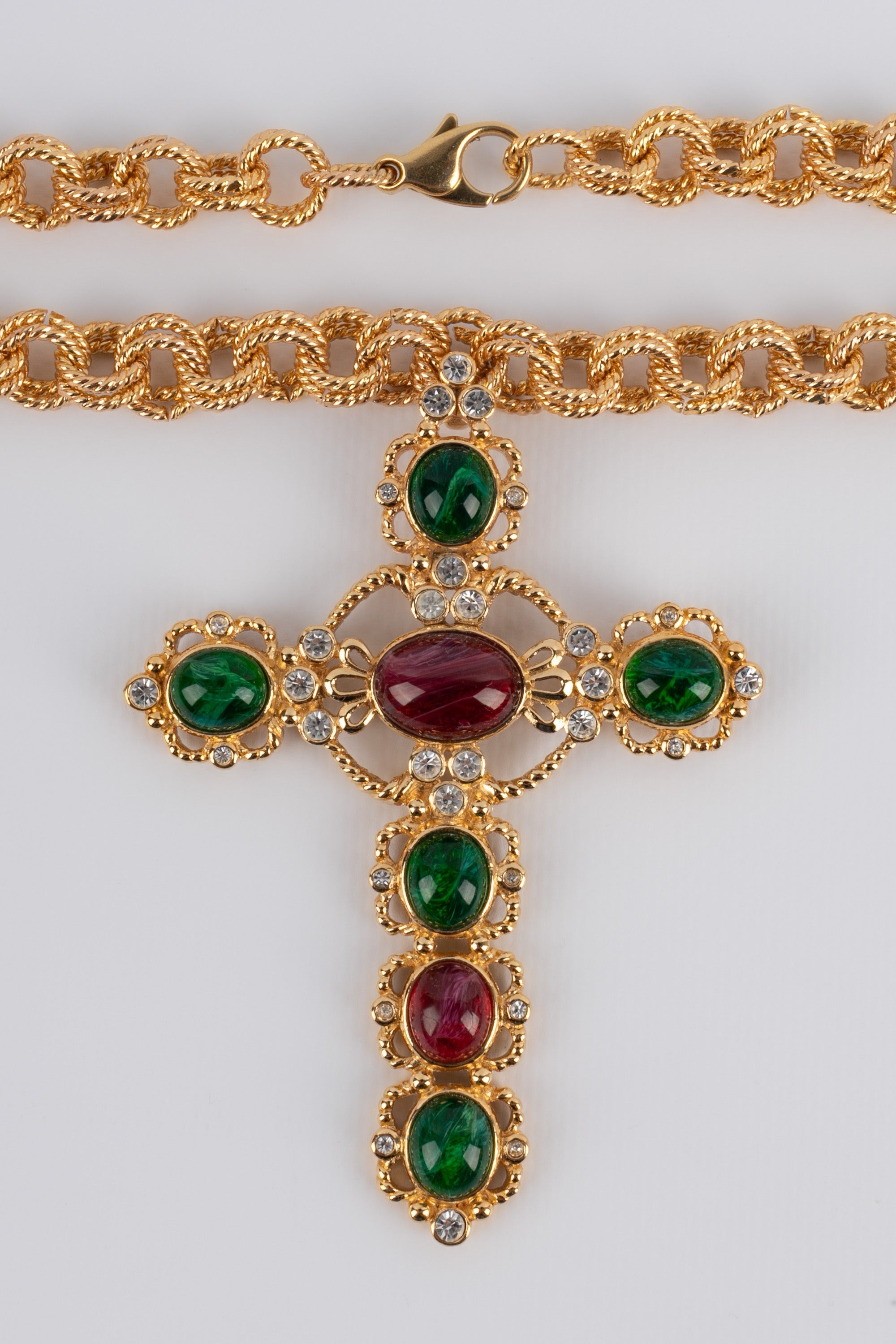 Collier croix Christian Dior