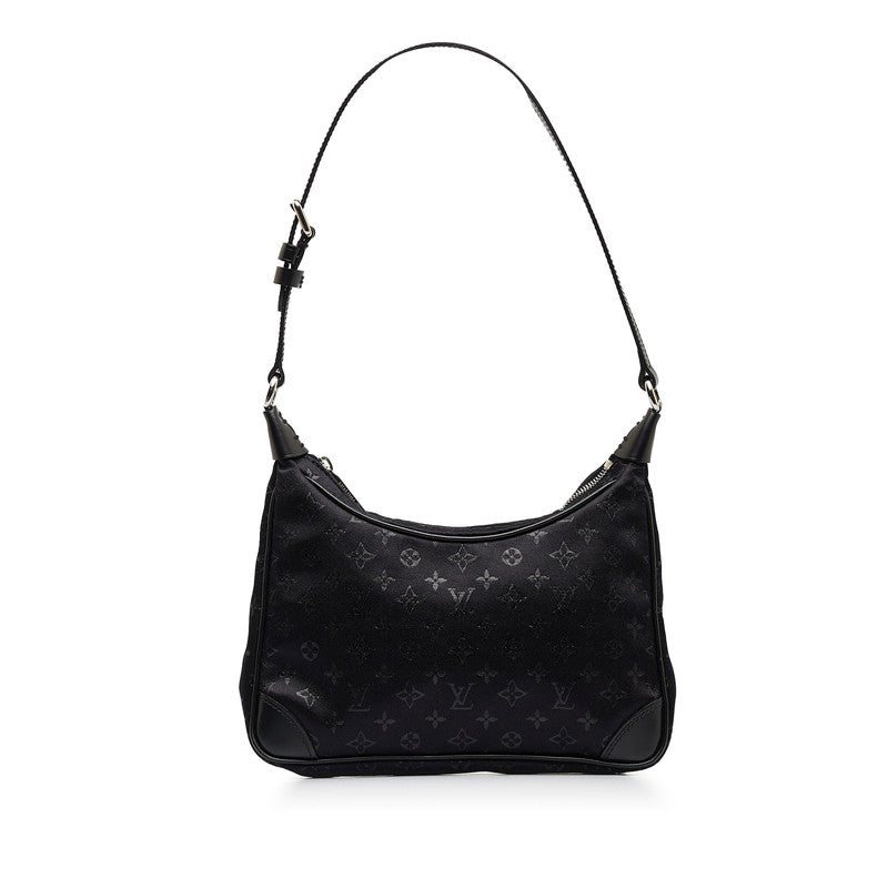 Louis Vuitton Monogram Saten Little Brown Handbag Mini Handbag M92142 Noir Black Saten Leather  Louis Vuitton